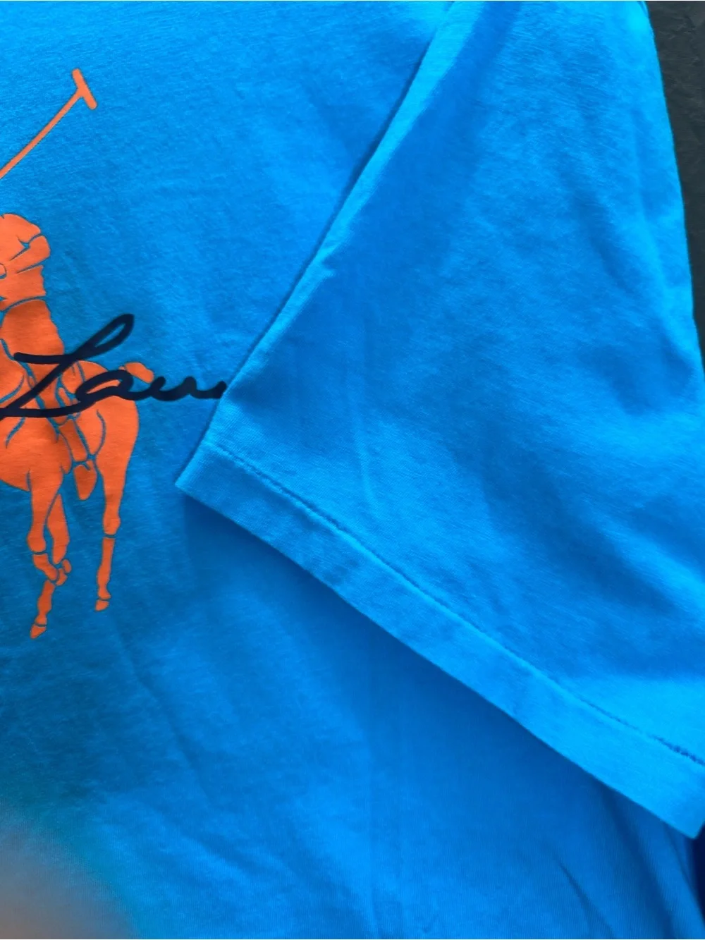 Polo by Ralph Lauren Turquoise Short Sleeve Polo Player Graphic Tee